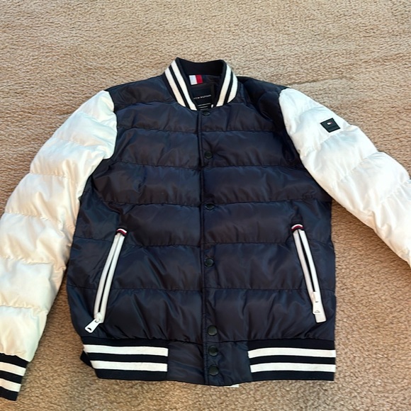 Tommy Hilfiger Puffer Jacket - Varsity Jacket Style - Picture 1 of 6